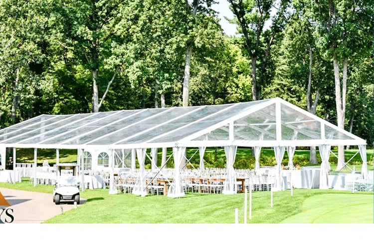 Customizable Aluminum Frame A‑Shape Tent Windproof Sun‑Shade Outdoor Shelter For Wedding Party Garden And Patio Activities
