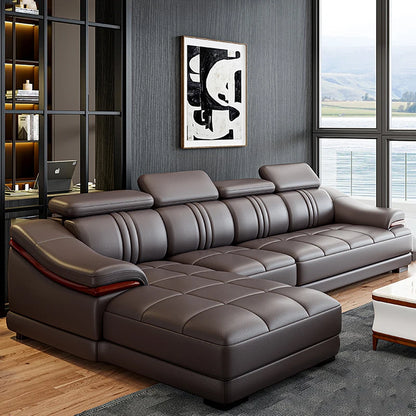 Nordic Genuine Leather Sofas Luxury Armchairs Cinema Comfortable Sofas Living Room Design Fauteuils Salon Home Furniture