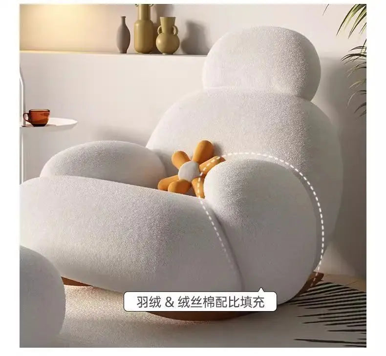Rocking chair household balcony recliner leisure chair living room sofa chair Internet celebrity single sofa Lazy