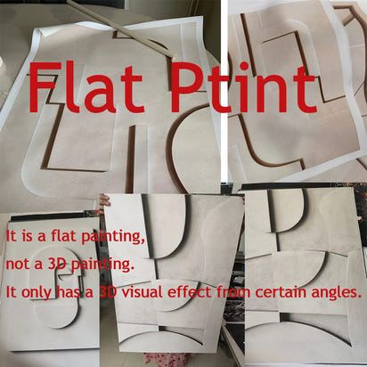 Abstract 3D Textured Canvas Painting 3D Vision Wall Art Minimalism Geometry Poster Print Office Living Room Modern Home Decor