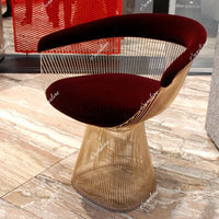 Italian modern designer stainless steel leisure single chair creative villa model room art reception chairP