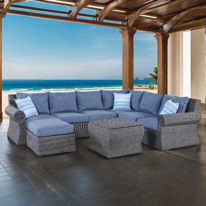 High Quality Furniture Rattan Wicker Outdoor Outdoor Furniture Garden Sectional Sofa  Outdoor Furniture