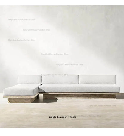 Japanese Style Waterproof and Sunscreen Garden Sofas Simplicity  Designer Modern Garden Sofas Art Outdoor Furniture Divano HBOS