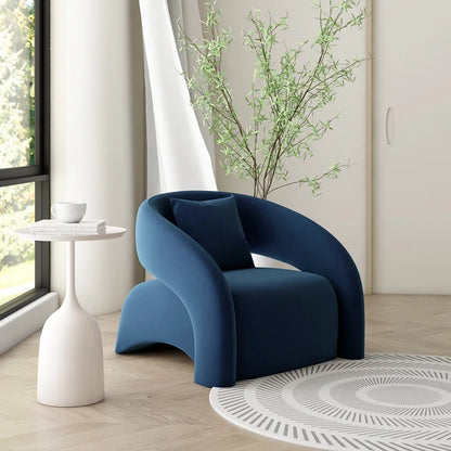 Internet celebrity single chair, living room lazy single sofa leisure chair, light luxury curved balcony chair