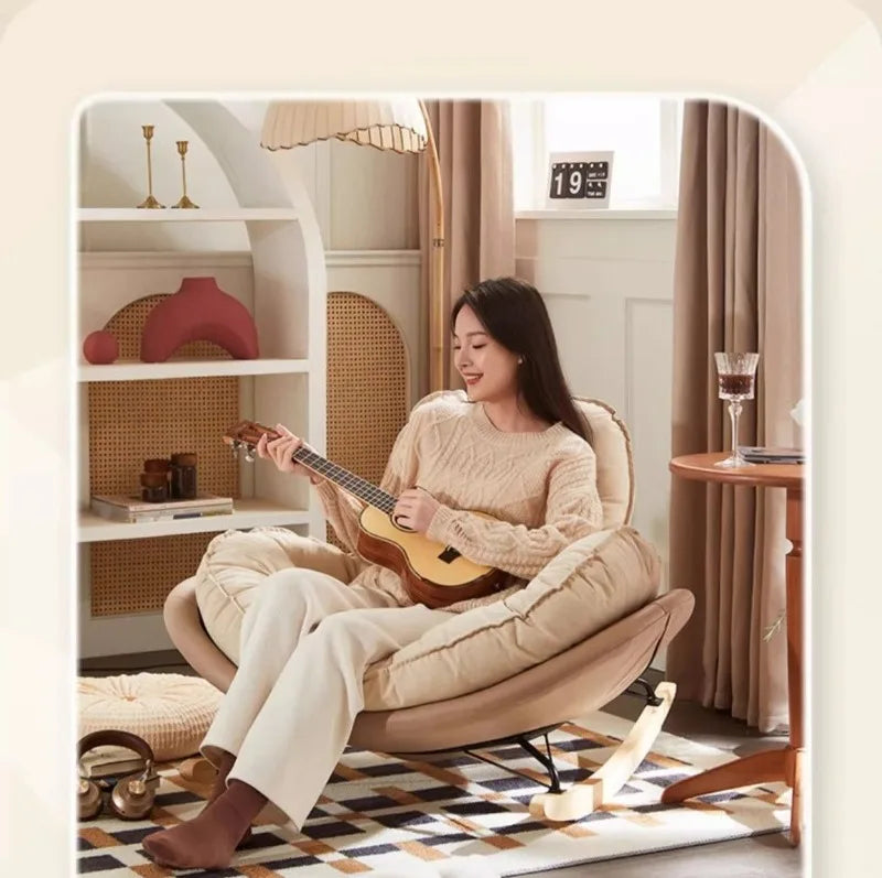 Thickened Penguin Rocking Chair Balcony Sofa Home Bedroom Leisure Chair Wide