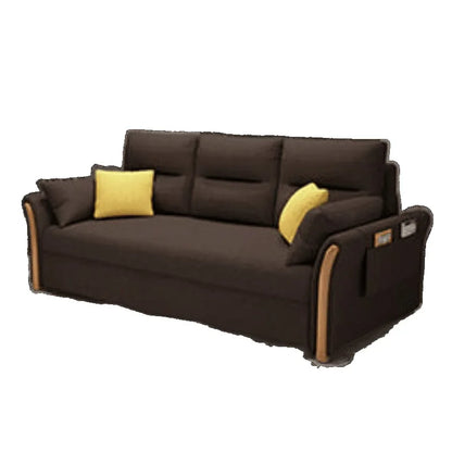 Multifunctional foldable sofa bed dual-purpose retractable small apartment storage single push-pull bed technology fabric