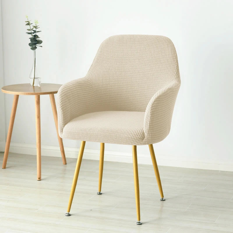 Elastic Polar Fleece High Arm Chair Covers Dining Adjustable Armchair Cover Hotel Bar Seat Slipcover Home Wedding Decoration