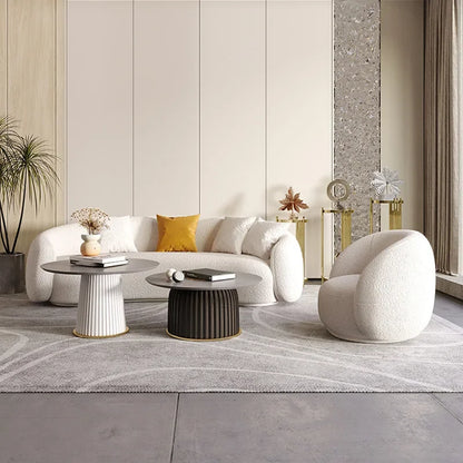 Italian Floor Sofa Living Room Nordic Velvet Minimalist Wooden Lounge Couch Curved Office Fabric Meubels Woonkamer Home Decor