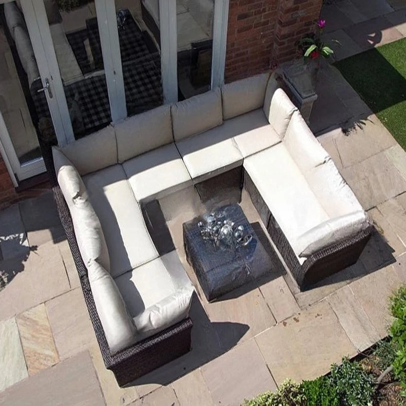 Outdoor rattan sofa combination living room rattan chair sofa outdoor rattan sofa courtyard balcony leisure