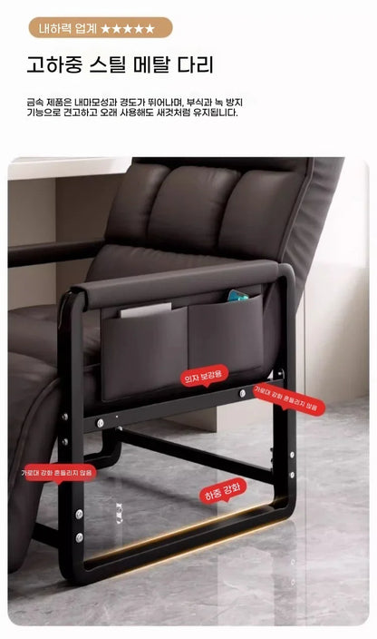 Foldable Recliner Armchair Living Room Chair Nap Lounge Chair Office Sofa Chair Comfortable Ergonomic Adjustable Furniture