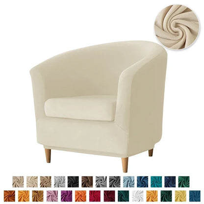 Elastic Velvet Bath Tub Armchair Covers Stretch Single Couch Cover Club Sofa Slipcover Home Hotel Bar Counter Accent Chair Cover