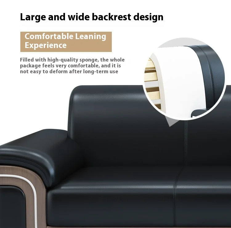 Simple Business Office Sofa Set Coffee Table Modern Luxury Reception Furniture for Three-Person Meetings Meeting Room Furniture