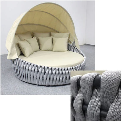 Garden Rope Outdoor Garden Furniture Lounge Daybed Sofa Outdoor Sunbed