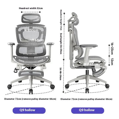 Ergonomic Office Chair with Lumbar Support Adjustable 3D Armrests Recline Tilt Function Mesh Seat for Home Office
