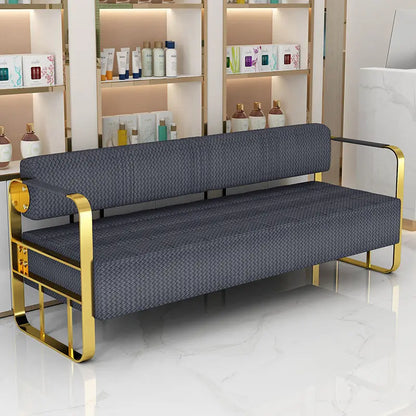Furniture Barber Shop Sofa Waiting Salon Special Chair Hair Salon Rest Area Stainless Steel Sofa Chair