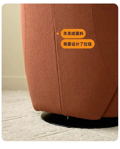 Nordic light luxury single balcony sofa simple leisure chair rotatable fabric bedroom dressing stool