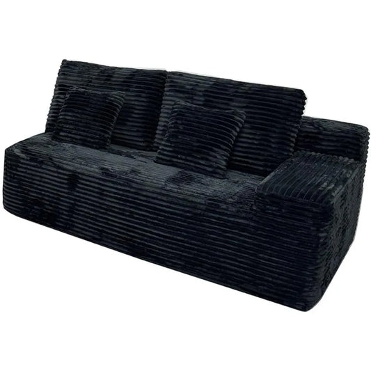 150" Cloud Modular Sectional Sofa, Modern Corduroy Sectional Sofa Couch with Removable Storage Cabinet, Free Combination