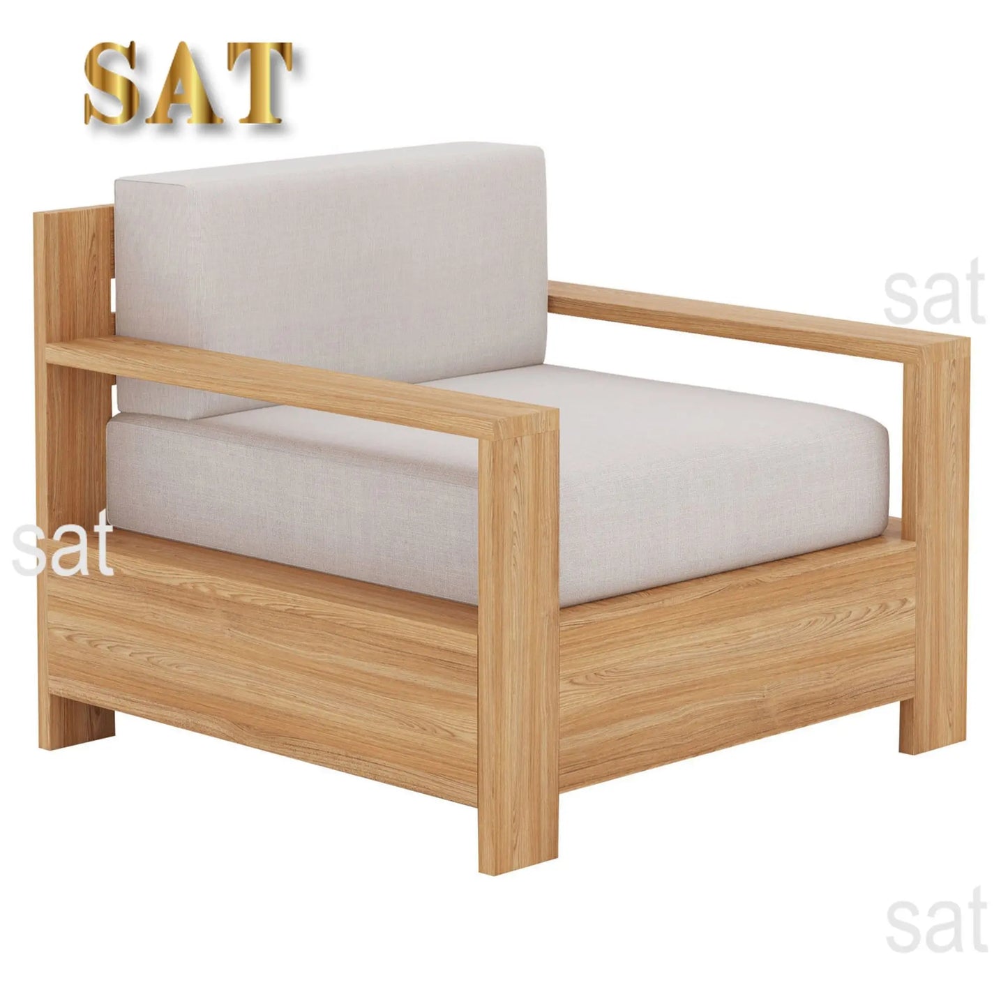 for High End Teak Wood Patio Hotel Furniture Backyard Outdoor Teak Garden Sofa Set With Cushions Modern Teak Wood Furniture