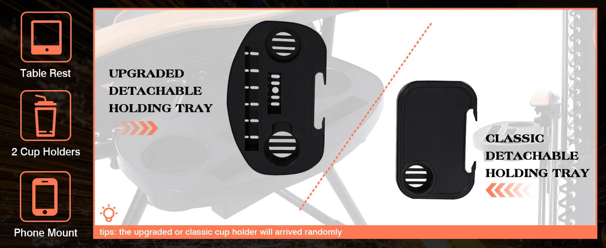 PHI VILLA XXL Oversized Padded Zero Gravity Chair, Foldable Patio Recliner, 30