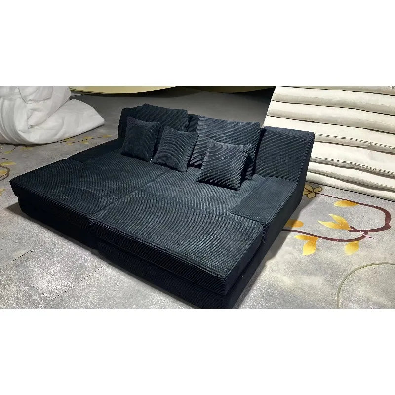 Wholesale Modern Living Room Furniture L-Shaped Sofa Compression Sofa Bed Combination Foam Sofa Compression