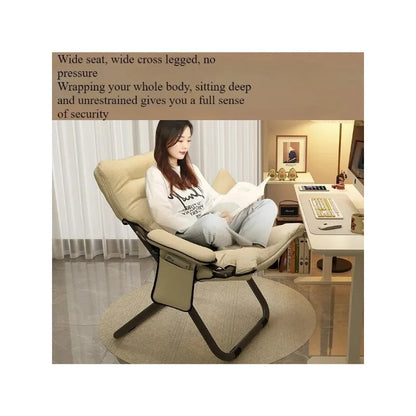 Folding recliner student dormitory computer chair household bedroom lazy small sofa balcony single casual back chair