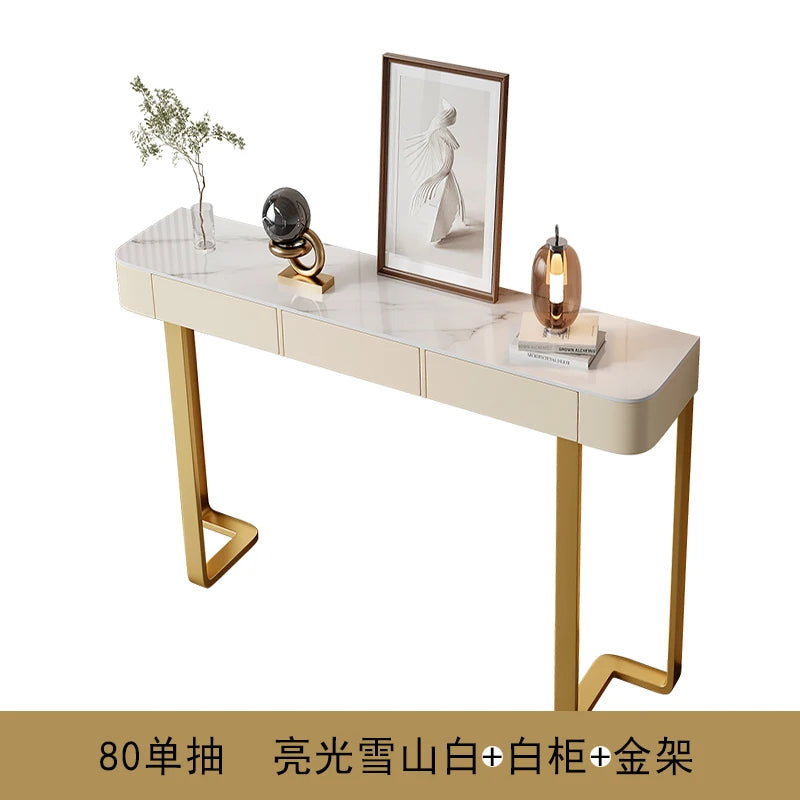 Italian Luxury Console Table With Storage Thin Living Room Entrance Console Table Rectangle Glam Woonkamer Tafel Furniture