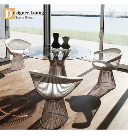 2025 Modern Luxury Black Painting Stainless Steel Dining Chair for Home Velvet Single Sofa Chairs Dining Table Chairs