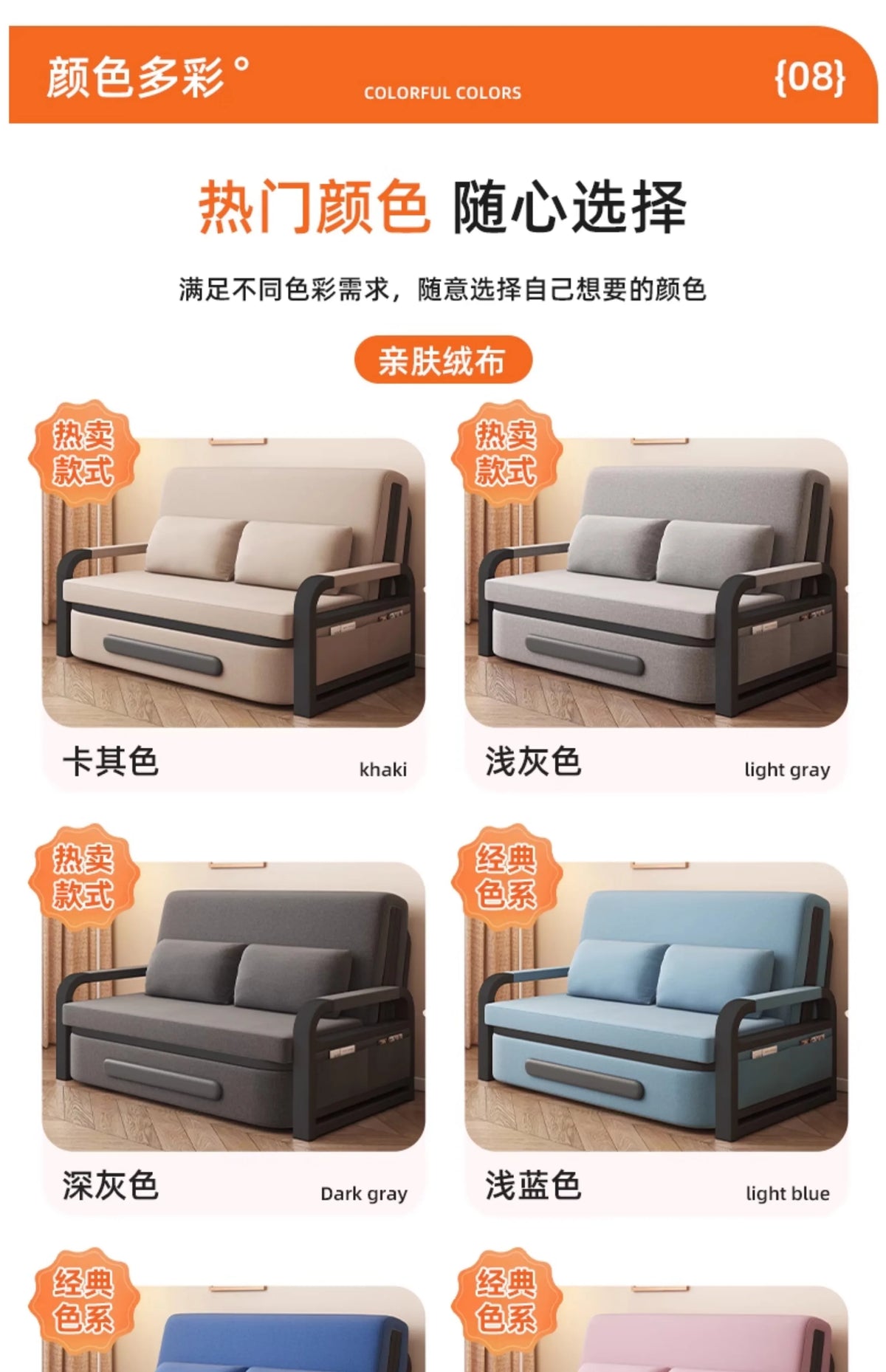 Sofa bed folding dual-purpose 2025 new single bed small apartment living room balcony folding bed multi-functional retractable b