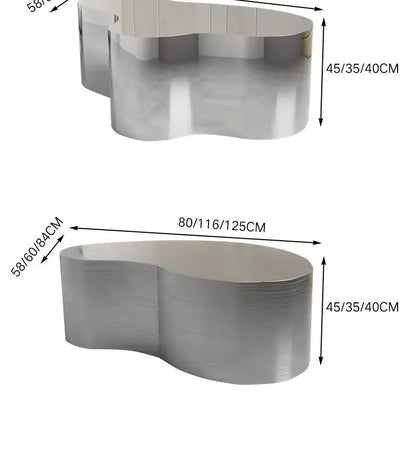 Creative Shape Stainless Steel Light Luxury Mirror Reception Coffee Table Living Room Tea Table Coffee Irregular Table