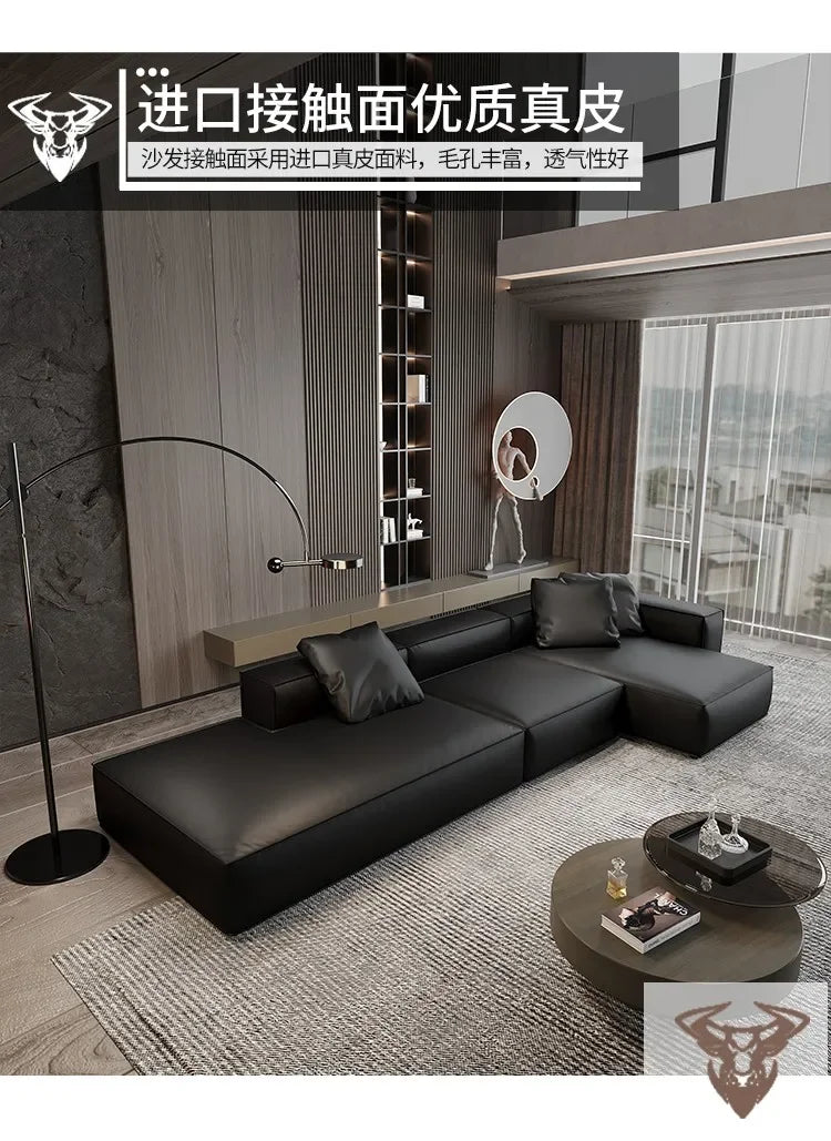 Nordic Minimalist Living Room Sofas Leather Sex Recliner Designer Lounge Sofas Garden Relaxing Designer Divano Salon Furniture