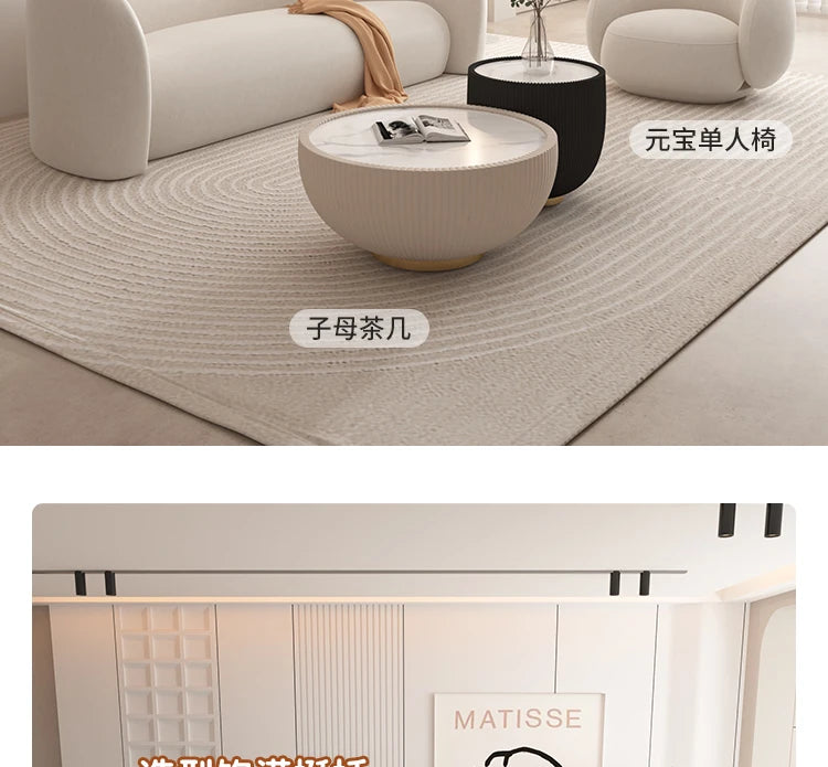 JB HCream Wind Sofa Small Apartment Living Room Simple Modern Clothing Store Beauty Salon Reception Rest Area