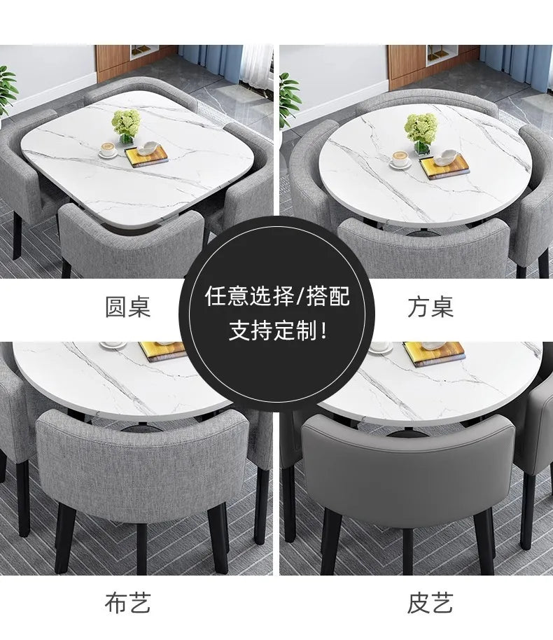 Simple square negotiation table and chair combination store, shop