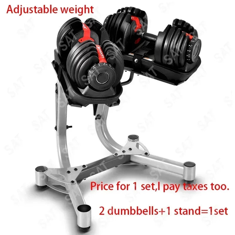 for New Style Change Weight Sport Men's Home Fitness Fast Automatic Adjustable 5/10- 40kg/90LBS Set Dumbbell