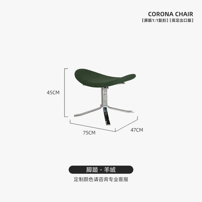 Modern simple chair stainless steel fish bone artistic sense high sense single sofa chair lazy