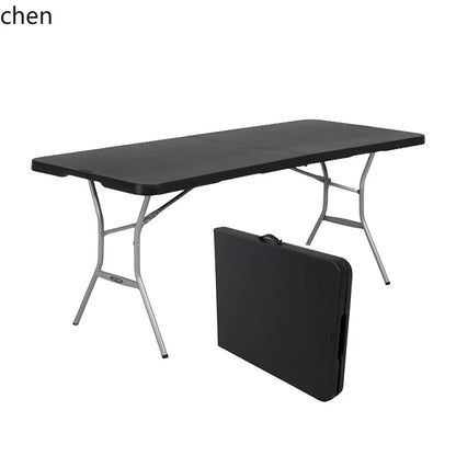 YXY Foldable Portable Office Desk Training Conference Rectangular Dining Table Calligraphy Desk Storage