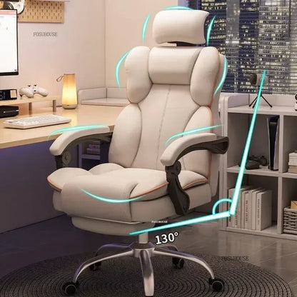 Ergonomic Nordic Gaming Chair Mobile Swivel Recliner Study Office Armchair Comfortable Home Lounge Computer Chair for Gamer Desk