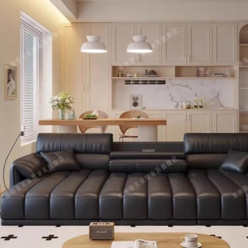 Europe Floor Living Room Sofa Classic Minimalist Lazy Luxury Living Room Sofas Elegant Leather Divani Da Soggiorno Furniture