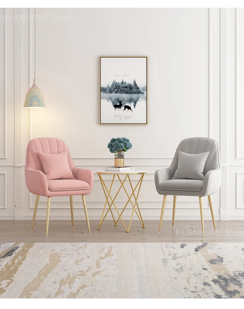 Modern Living Room Dining Chairs Home Furniture Bedroom Dormitory Back Chair Nordic Restaurant Kitchen Cafe Leisure Chair