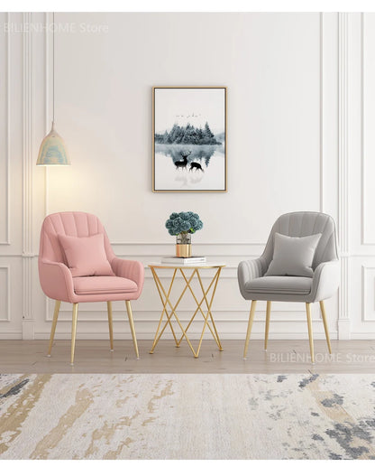 Modern Living Room Dining Chairs Home Furniture Bedroom Dormitory Back Chair Nordic Restaurant Kitchen Cafe Leisure Chair