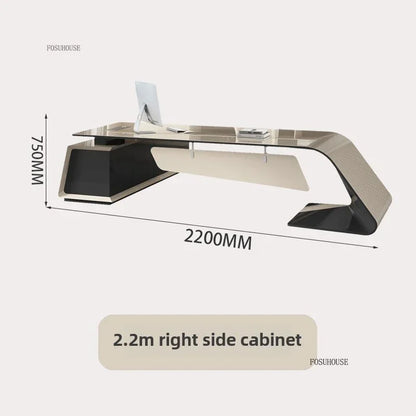 Minimalist Luxury Boss Office Desks Work Desk Corner Executive Table Home Study Desktop Computer Table for Office Furniture