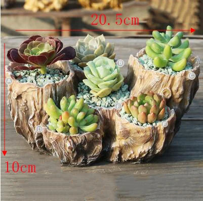 American Broken Root Shape Succulent Resin Flower Pot Outdoor Balcony Furnishing Crafts Garden Villa Vase Ornaments Decoration