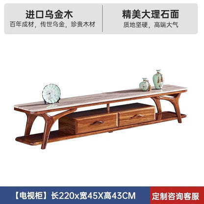 Ebony leather sofa modern light luxury high-end living room villa first layer cowhide solid wood new Chinese-style small