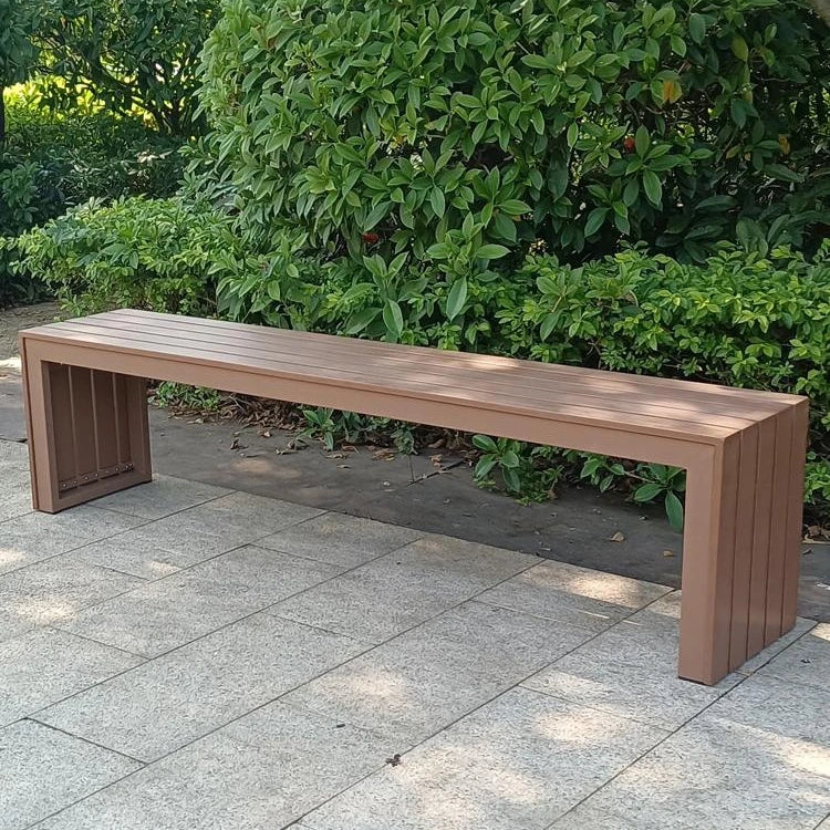 Table et chaise d'extérieur en plastique et bois, banc de balcon de Style nordique pour cour de loisirs, Anti-corrosion