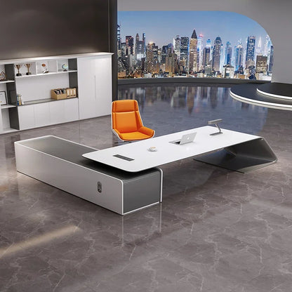 Computer Desk Corner Office Executive Multifunction Home Furniture Organizer Study Table Writing Workshop Desktop Ufficio Room