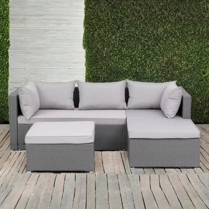 Promotional  Modern Design Patio PE Rattan Garden Furniture Garden Furniture Outdoor 3pc Rattan Wicker Sofa Corner Sofa Set