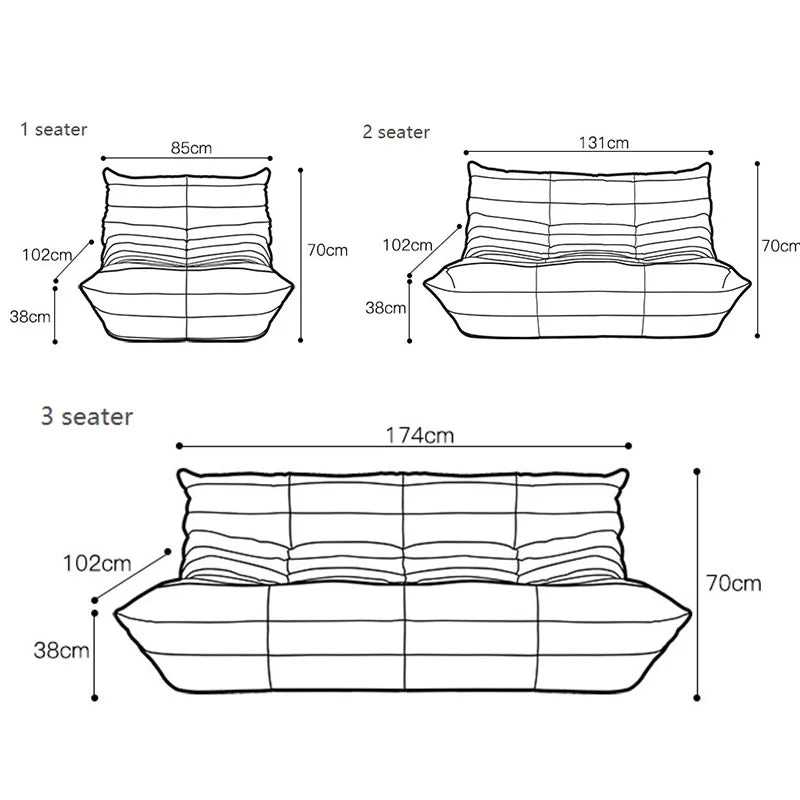 OEM Factory Couches Chaise Large Bean Bag Living Room Furniture Chair Lazy Relax Sofa