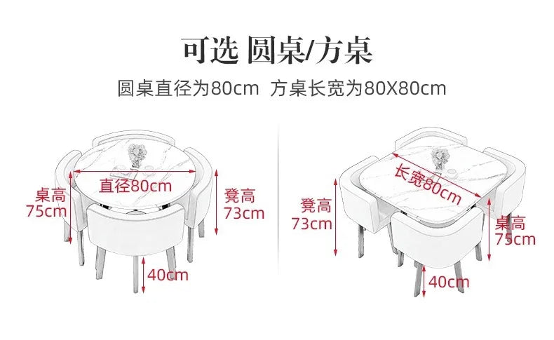 Simple square negotiation table and chair combination store, shop