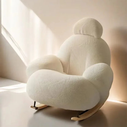 Single Recliner Waterproof Sofa Chairs Velvet Fabric Nordic Modern Rocking Sofa Living Room Furniture Sofa Set