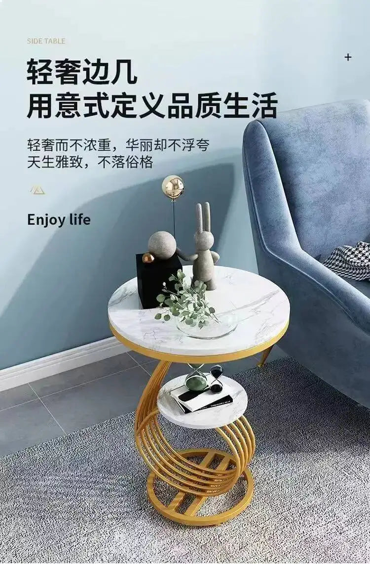 Nordic Round Coffee Tables Books Big Luxury Gold Nordic Hall Side Coffee Table Bedside Dressing Mesitas De Noche Home Furniture