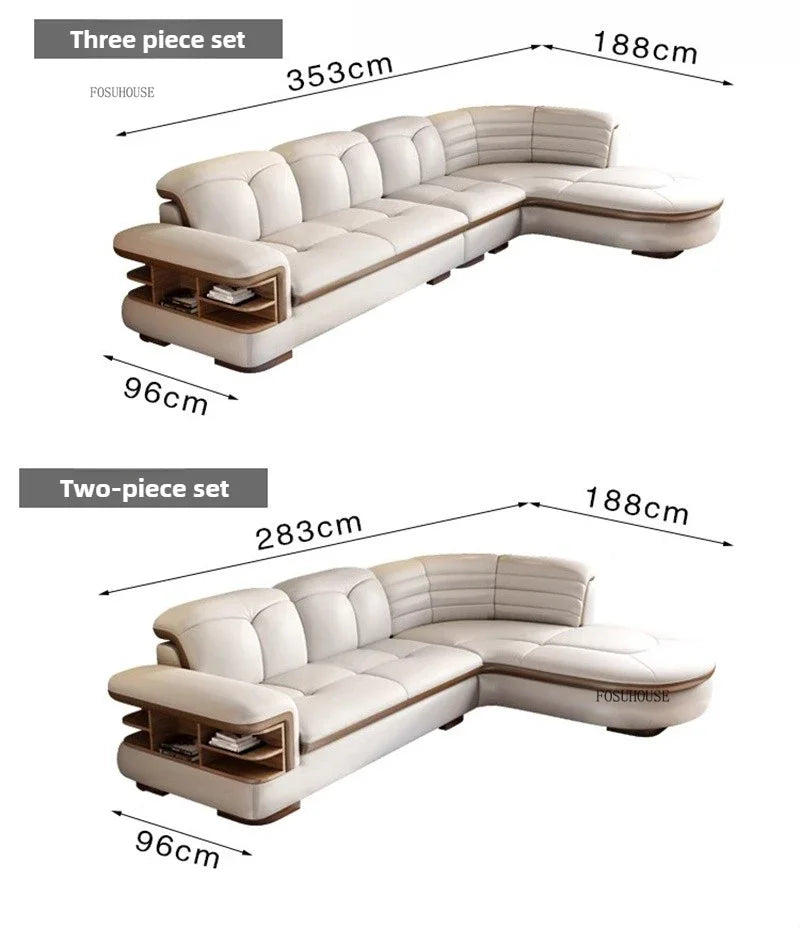 Design Artificial Leather Living Room Sofa Corner Combination Luxury Sofas Living Room Personality Home Furniture